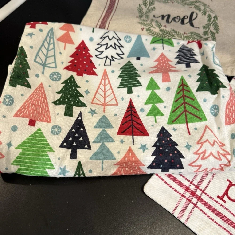 Lot of‎ 7 Kitchen Tea Towels Runner Hand Towel Place Mat CHRISTMAS Holiday